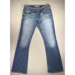 BKE Women Medium Wash Bootcut Stretch Jeans Embroidered 31x33.5 (Fit 34 x 32)